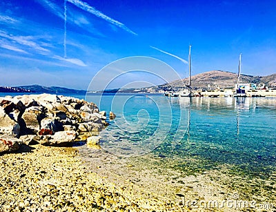 Ciovo island beach Editorial Stock Photo