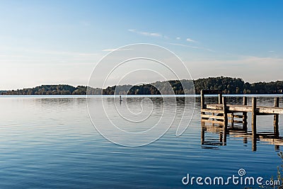 A peaceful day at a Missouri Lake Stock Photo