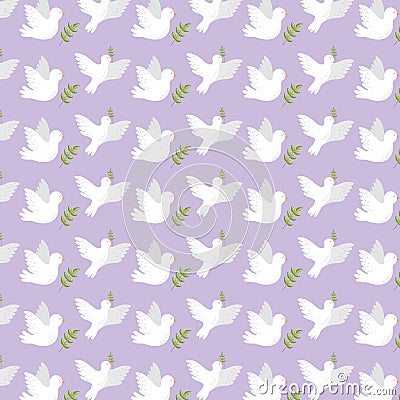 Peaceful dove to worldwide harmony element background Vector Illustration