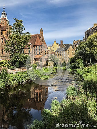 Dean Village Water of Leith Stock Photo