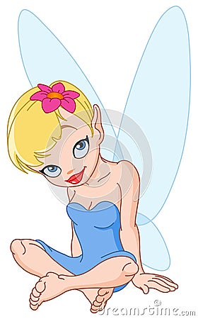 Peaceful fairy Vector Illustration