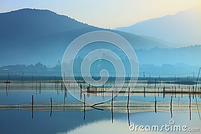 Peaceful fishing village Stock Photo