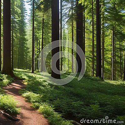 585 Peaceful Forest: A serene and tranquil background featuring a peaceful forest scene in soothing and natural colors that crea Stock Photo