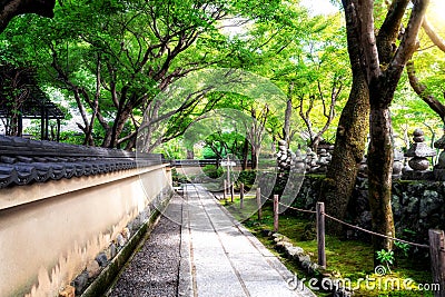 Peaceful Japanese public garden in Japan Stock Photo