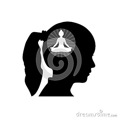 Peaceful Mind icon, sign, logo Cartoon Illustration