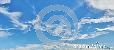 Peaceful nature scenery blue sky with clouds Stock Photo