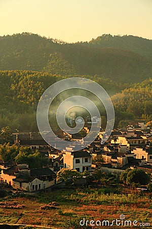 Peaceful and quiet village Stock Photo