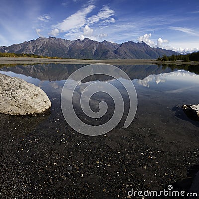 Peaceful reflection landscape Stock Photo