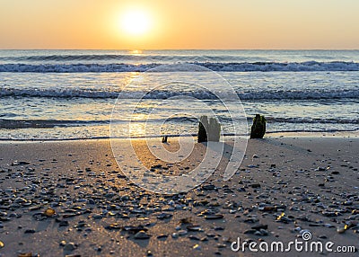 Peaceful and relaxing place by the sea with sense for balance and tranquility and harmony Stock Photo