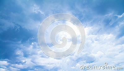 Peaceful sky and cloud in good weather day Stock Photo