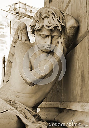 Peaceful sleeping angel Stock Photo