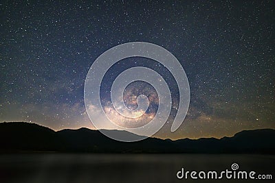 Peaceful starry night sky background Stock Photo