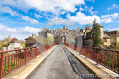 Peaceful village carennac, france Editorial Stock Photo