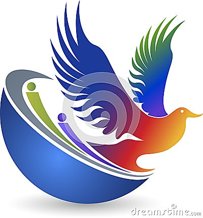 Peaceful world logo Vector Illustration