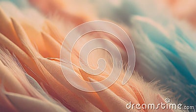 Peach fuzz textile macro closeup as background, generative ai Cartoon Illustration