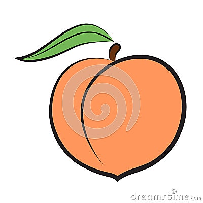 Peach icon Vector Illustration