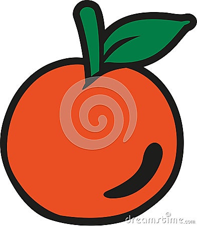 Peach icon vector Vector Illustration