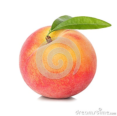 Peach isolated on white Stock Photo