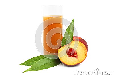 Peach juice Stock Photo