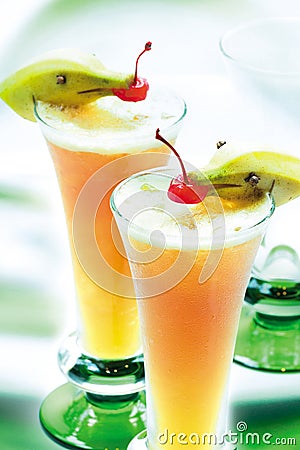 Peach juice Stock Photo