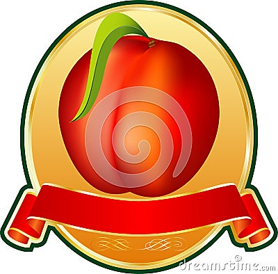 Peach medallion Stock Photo