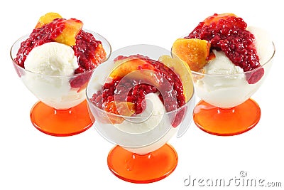 Peach Melba Stock Photo