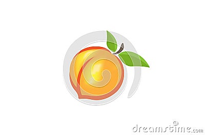 Peach Orange Logo Vector Illustration