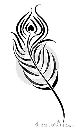 Peacock Feather Vector Illustration