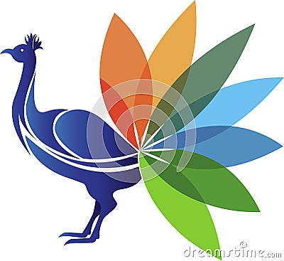 Peacock logo Vector Illustration