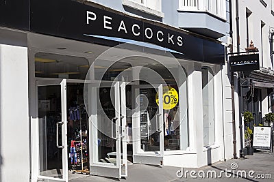 Peacocks clothing retail outlet Editorial Stock Photo