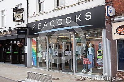 The Peacocks shop in Andover in the UK Editorial Stock Photo