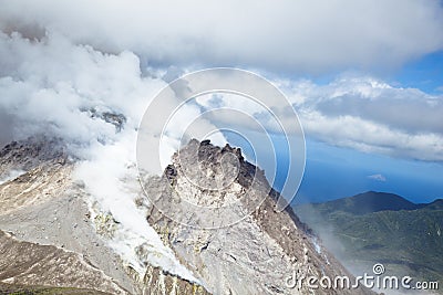 Soufriere Hills Volcano, Montserrat Stock Photo