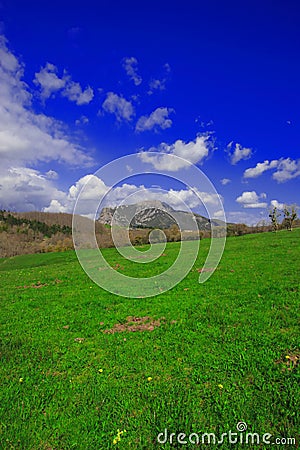 Peak of Bugarach in the Corbieres, France Stock Photo