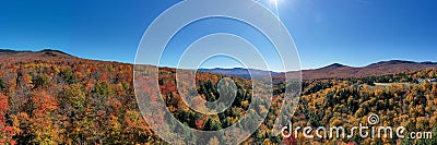Peak Foliage - Stowe, Vermont Stock Photo