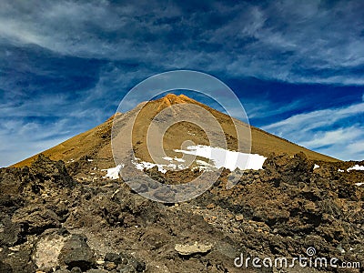 Peak of the inactive volcano Mount Teide, Tenerife Stock Photo