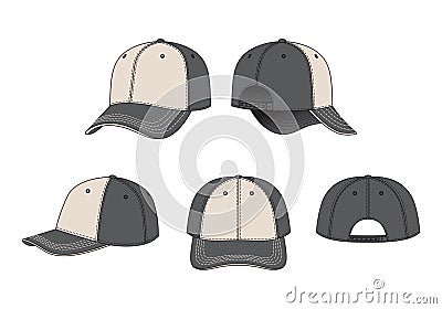 Peaked cap Vector Illustration