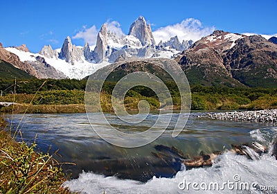 Peaks of fitz roy Stock Photo