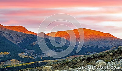 Dawn in the Sawatch Range Stock Photo