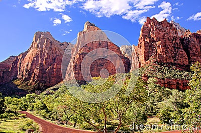 Peaks of Zion National Park, USA Stock Photo