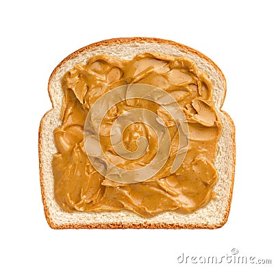 Peanut Butter on Bread Stock Photo