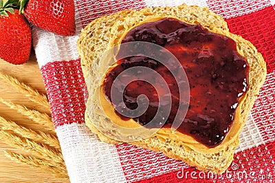 Peanut butter and jelly Stock Photo