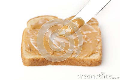 A peanut butter sandwhich Stock Photo