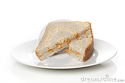 A peanut butter sandwhich Stock Photo