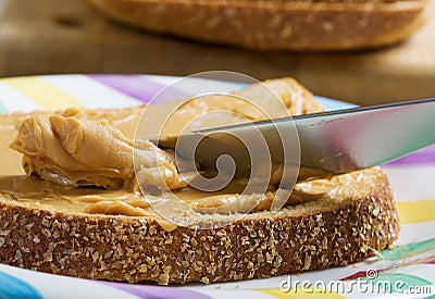 Peanut butter spread Stock Photo