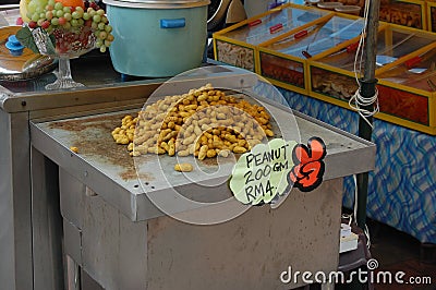 PEANUT FOOD IN A CLOSE SURROUND OF CITY Stock Photo