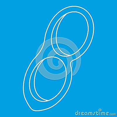 Peanut icon, outline style Vector Illustration
