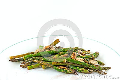 Peanut Roasted Asparagus Stock Photo
