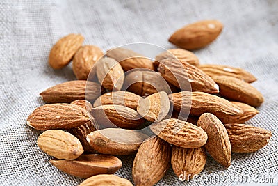 Peanut shells food background, close-up, shallow depth of field, macro. Stock Photo