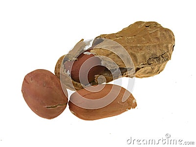 Peanuts and crushed shell Stock Photo