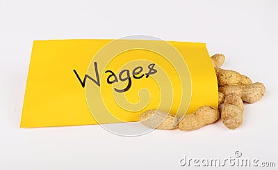 Minimum wages or low wages concept. Stock Photo